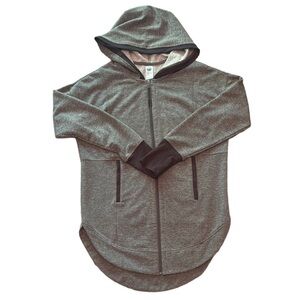 Te Verde Gray Hooded Full Zip Sweatshirt- S
